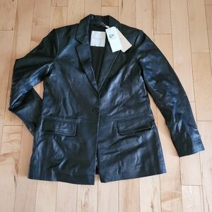 Brand New Part Two Women's Size Small (I Believe) Black 100% Lamb Leather Jacket